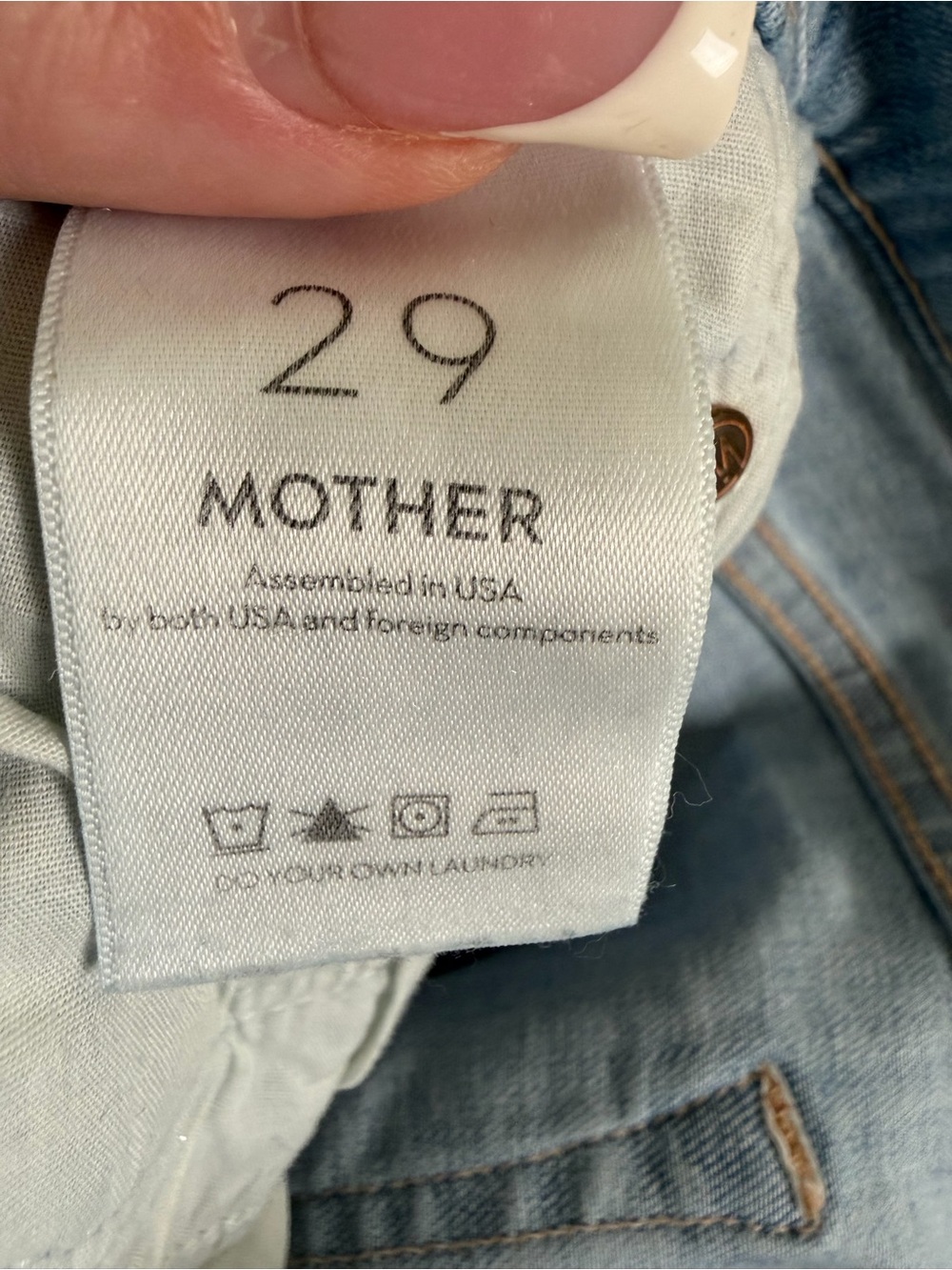 MOTHER High Waisted Rider Ankle Fray Island After Hours Size 29 - Picture 5 of 13
